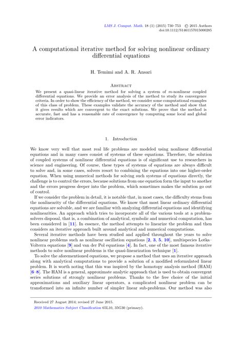Image result for Iterative Method for Solving Nonlinear Equations