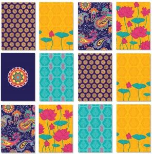 Doodle Ethnic Blooms Notecards Greeting Card Price in India - Buy ...