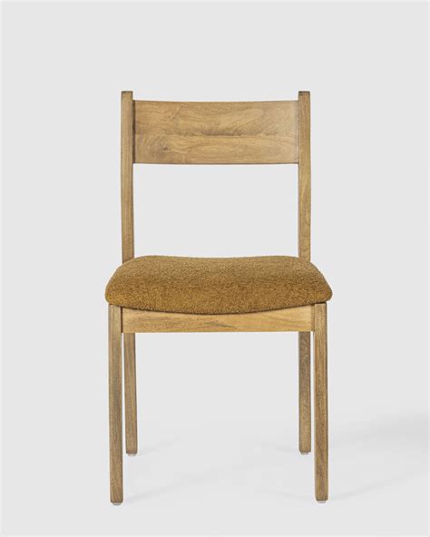 19241A | Wooden Upholstered Dining Chair – Manglam Arts