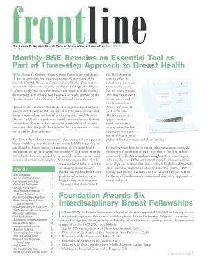 Fillable Online ww5 komen Komen Breast Cancer Foundation's Newsletter ...