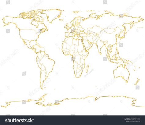 Vector Map of World Continents 的图像结果