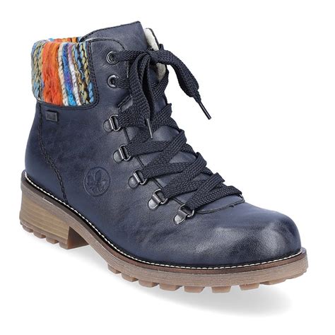 Rieker Lace Up/Zip Water Resistant Boot - Womens from Westwoods UK