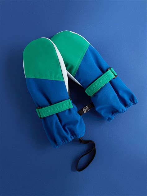 Kids Ski Gloves - Blue/Green & Roarsome
