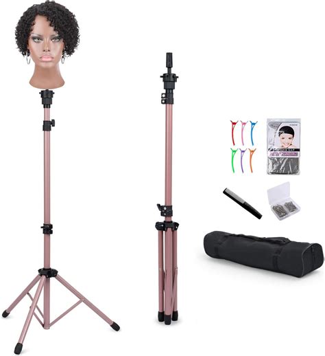 Amazon.com: Klvied Metal Mannequin Head Stand, Reinforced Wig Stand ...