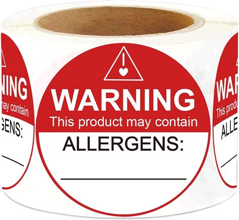 Allergen Allergy Warning Labels Sticker 2 Inch India | Ubuy