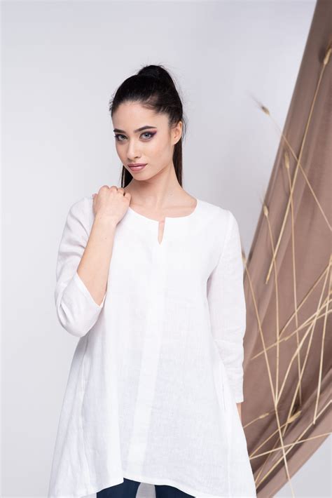 Long Sleeve Linen Tunic - ALLSEAMS