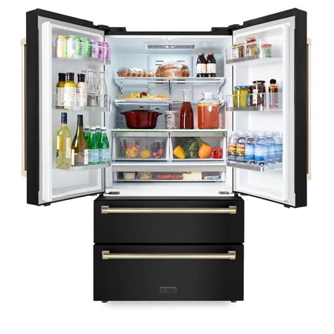 Buy ZLINE 36 in. Autograph Edition 22.5 cu. ft Freestanding French Door ...