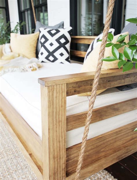 How to Build a Porch Swing Bed - Plank and Pillow