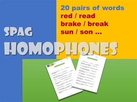 Image result for Homophones Break Brake Worksheet