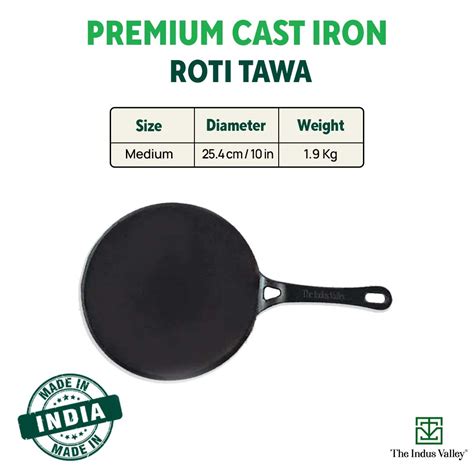 CASTrong Cast Iron Tawa,Pre-seasoned, Nonstick, 100% Pure, Toxin-free ...