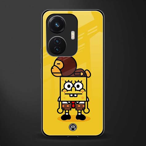 SpongeBob X Bape Phone Cover for Vivo T1 44W 4G | Glass Case ...