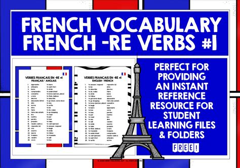 List Of Common Re Verbs In French - Design Talk