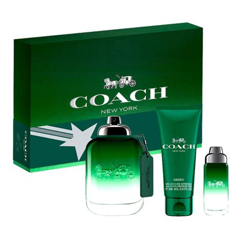 Coach Green For Men Set Edt 100Ml + Edt 15Ml + All-Over Shower Gel ...