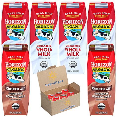 Amazon.com : Horizon Organic Whole Milk | Shelf Stable Milk, Grass Fed ...