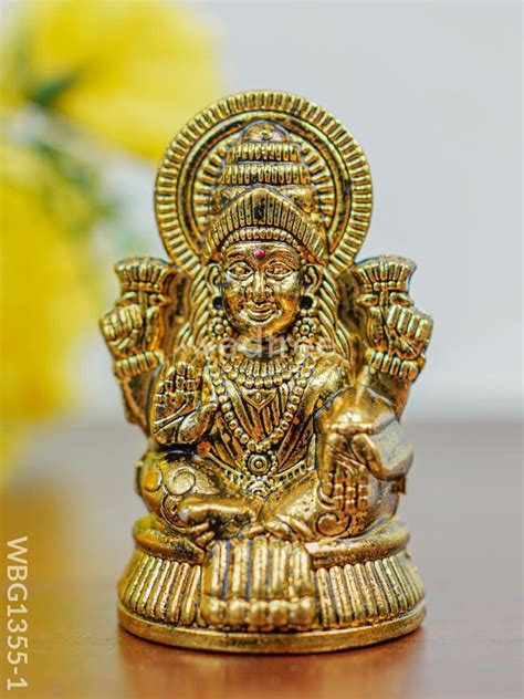Murti - Lakshmi Idol-Gold Oxidized - WBG1355-1 – Wedtree