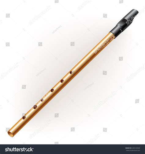 Musical Instruments Series Traditional Tin Whistle: เวกเตอร์สต็อก (ปลอด ...