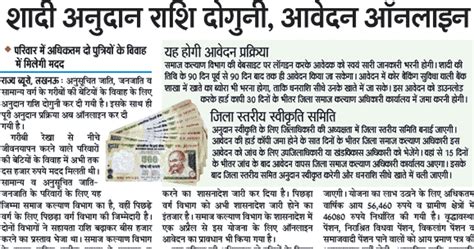 Shadi bimari yojana up Samaj kalyan vibhag swd