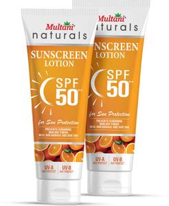 Multani Sunscreen - SPF 50 PA++ naturals Vitamin C Sunscreen Lotion ...