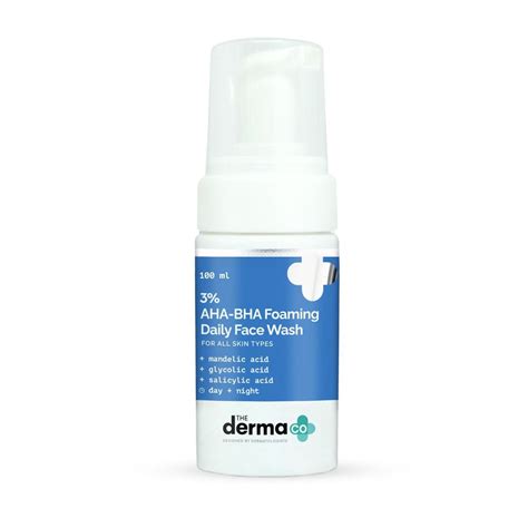 3% AHA+BHA Foaming Daily Face wash-100ml | The Derma Co