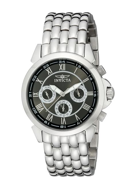 Invicta Watches, Men's Specialty Grey Dial Stainless Steel, Model 2877 ...