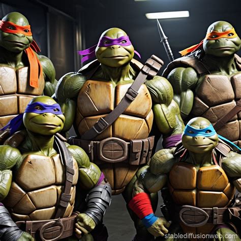 Mutant Ninja Turtles in Realistic Armor | Stable Diffusion Online