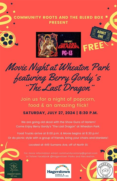Movie Night at Wheaton Park, Wheaton Park, Hagerstown, 27 July 2024 ...