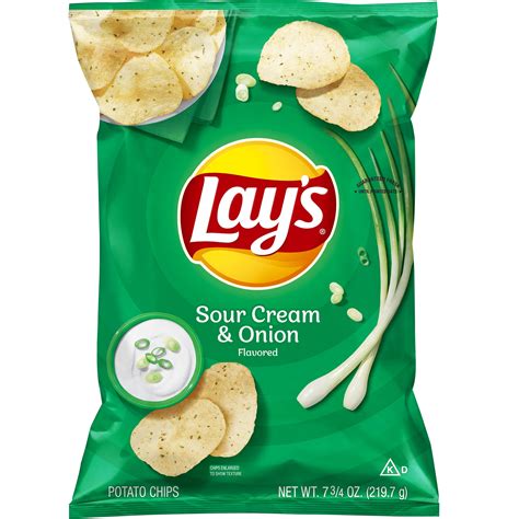 Lay's Sour Cream & Onion Flavored Potato Chips - 7.75oz – BrickSeek