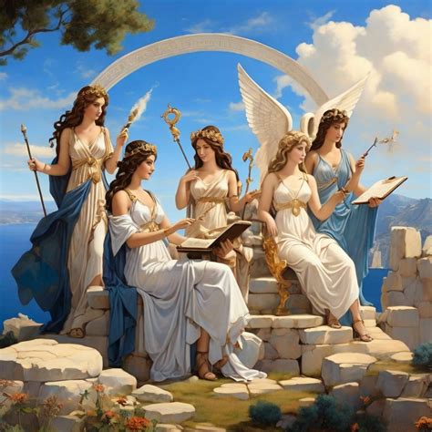 the Muses from ancient greek mythology gather on Mount 1 in 2025 ...