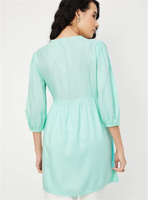 Buy Women Embroidered V-Neck Tunic Online at just Rs. 899.0 ...