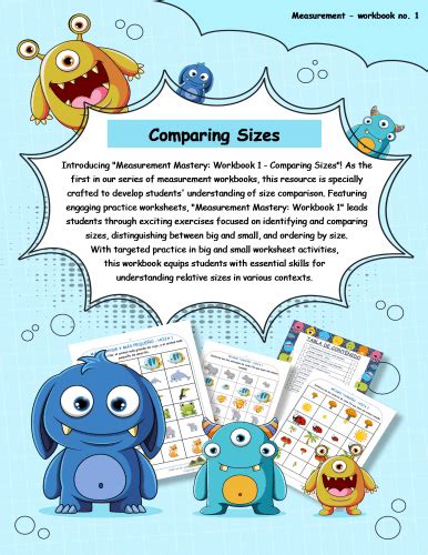 Measurement Mastery 1 - Comparing Sizes | Workbooks | Math Center