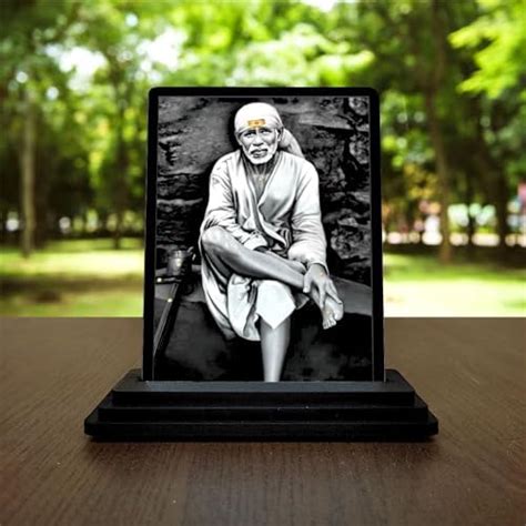Buy WELNO Resin Sai Baba Idol Gifts Ashirwad Murti for Office Decor ...