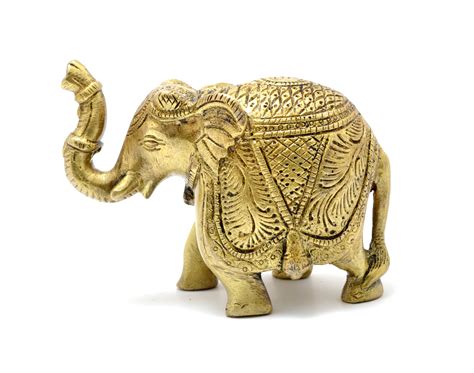 Metal Maharaja Elephant Showpiece, Standard, Yellow – Two Moustaches Store