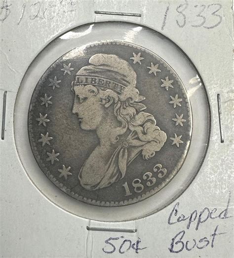 1833 50 Cent "Capped Bust US Half Dollar" | Live and Online Auctions on ...