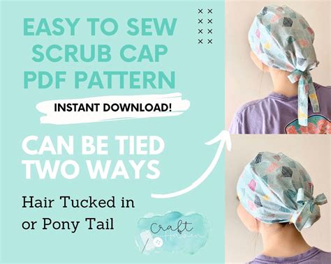 Easy Scrub Cap Pattern 的图像结果