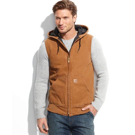 Lyst - Carhartt Sandsone Hooded Active Vest in Brown for Men