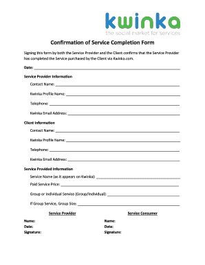 Confirmation Of Completion - Fill Online, Printable, Fillable, Blank ...
