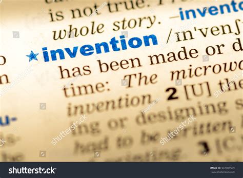 Closeup Word English Dictionary Invention Definition Stock Photo 367005509 - Shutterstock