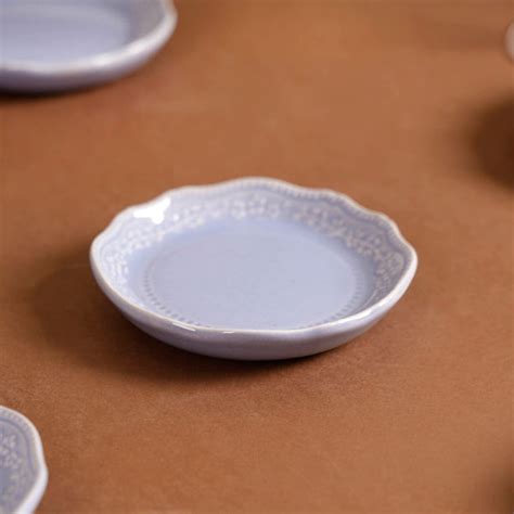 Lavender Round Small Dessert Plate Set Of 6 4.5" Online - Premium Small ...