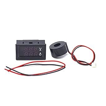 Digital Double Color Blue & Red Led Display Voltmeter Ammeter Voltage ...