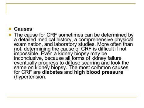 Chronic Renal Failure | PPT | Blood Disorders | Diseases and Conditions