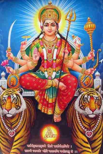 Goddess Durga | Ambe | Sherawali Maa Waterproof Vinyl Sticker Poster ...