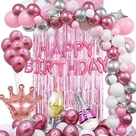 Party Propz Pink Theme Birthday Decorations - 46 Pcs, Birthday ...