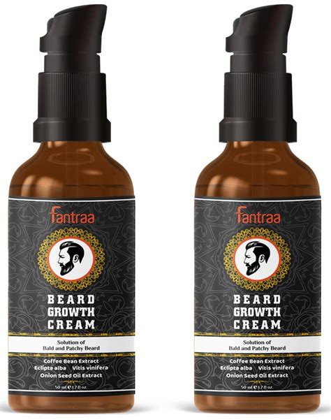 Fantraa Beard Growth Cream - 50 Ml (Pack of 2) Best Beard Cream for ...