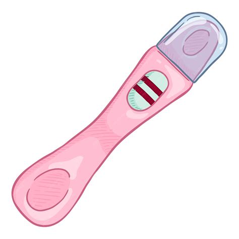 Premium Vector | Vector cartoon pink pregnancy test