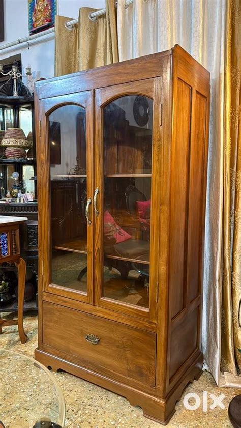 Antique Display Cabinet Cupboard Solid Burma Teak Wood Sagwan Vintage ...