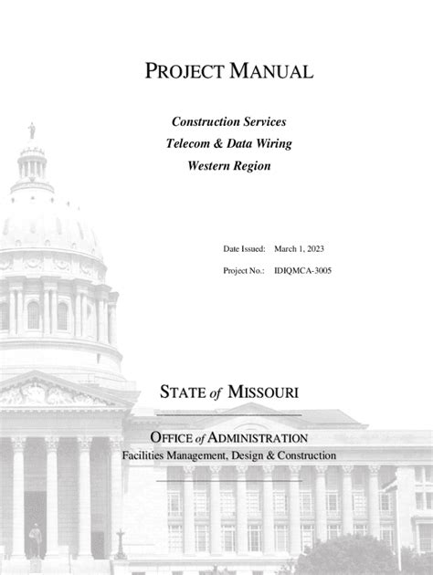 Fillable Online oa mo Project Manual Customer Owned Outside Plant Fiber ...