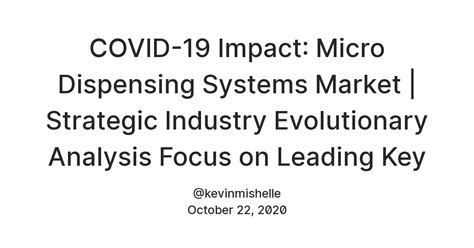 COVID-19 Impact: Micro Dispensing Systems Market | Strategic Industry ...
