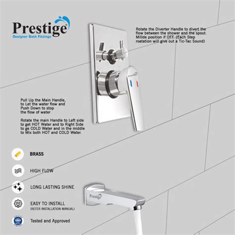 Prestige Aris Divertor With Spout Set Faucet Set Price in India - Buy ...