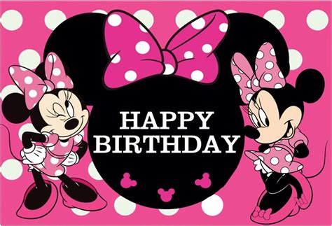 Buy Minnie Mouse Birthday Party Supplies Minnie Mouse Backdrop for ...