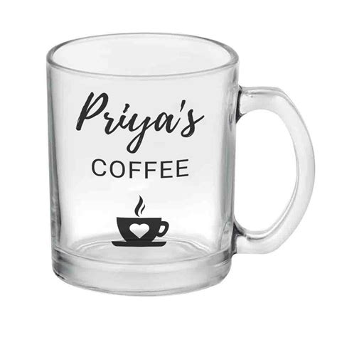 Buy Customized Glass Coffee Mugs for Tea with Add Name – Nutcase